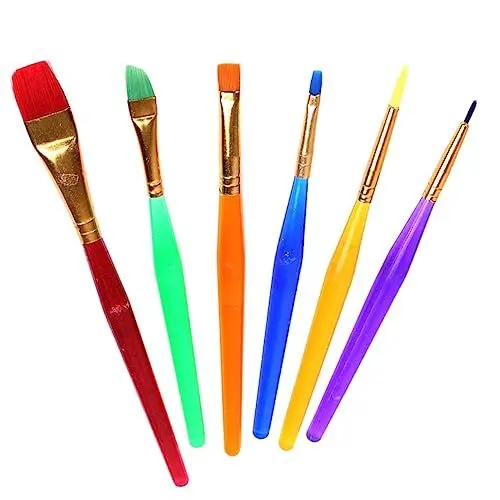 Produktbild: Lurrose 6 STK Wasserfarben-pinselstifte Pinsel Für Ölfarbe Wohnung Kinderpinsel Wasserlöslicher Pinsel Nylonbürstenkopfbürste Pinsel Für Kunstmalerei Student Gouache Aquarellpinsel