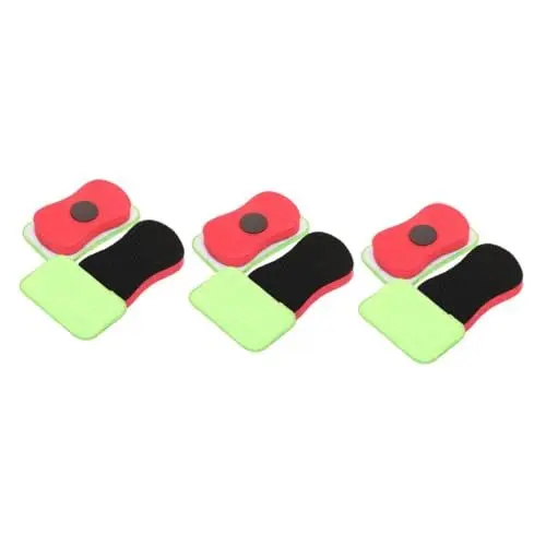 Produktbild: Lurrose 6 Stk Magnettafel Sassafras farbige Kreide wiederverwendbarer Tafelwischer Kreideradierer whiteboard reiniger whiteboardreiniger waschbarer Whiteboard-Radierer Tafelschwamm Plüsch