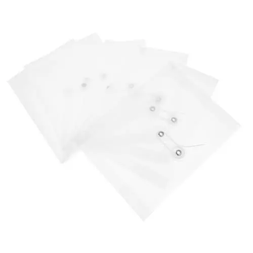 Produktbild: Lurrose 6 Stück Schnur praktische Aktenordner Dokumentenmappen aufbewahrungssack storage pockets folders briefumschläge Dateiordner-Organizer Quittungs-Organizer-Tasche Baumwollfaden Weiß