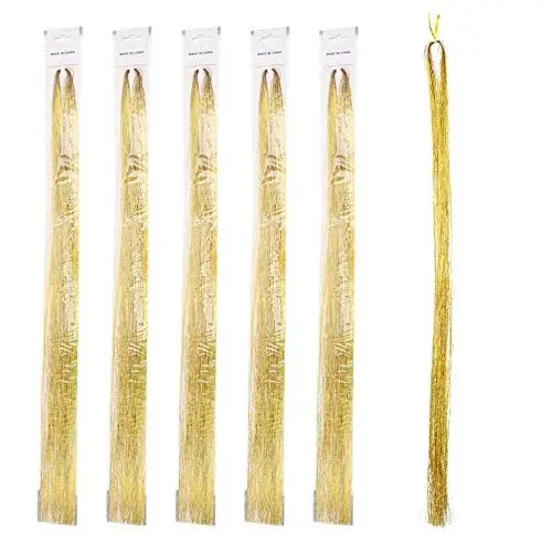 Produktbild: Lurrose 750stücke Haarsträhnen Glitzer Zubehör Holografische Haarlametta Strähnen Für Haarverlängerungen Glitzernde Haarsträhnen Für Partys Und Besondere Anlässe