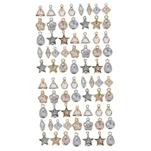 Produktbild: Lurrose 2 Sets Ohrring-herstellungsset Schmuck-dekorationsanhänger Kristall- Für Halsketten Bastel-charms Farben 40 Stück * 2