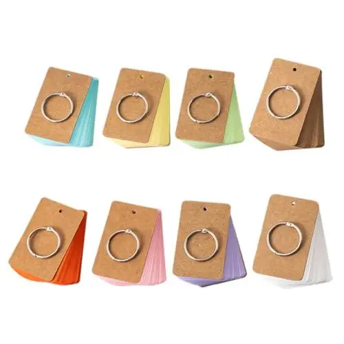 Produktbild: Lurrose 8 Karteikarte Indexkarten Notizkarten Linierte Karten Pocket-Notizbuch büromaterial Kartenringe Lernkarten Stichwortkarten Schulheft Kleines Notizbuch Notizblöcke zum Lernen Papier