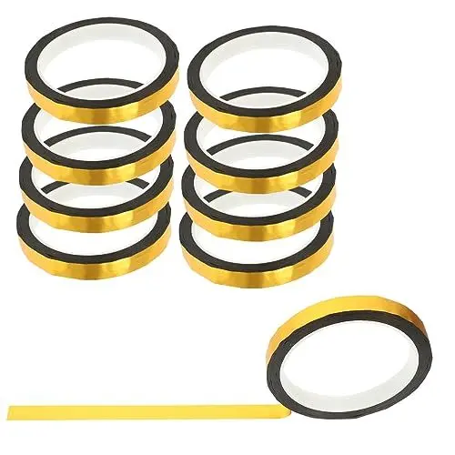 Produktbild: Lurrose 9 Rollen goldenes Band scrapbooking zubehör wandverkleidung zierband selbstklebend Selbstklebende Bänder Handwerksbedarf Klebeband Film Goldpapier Sammelalbum das Haustier