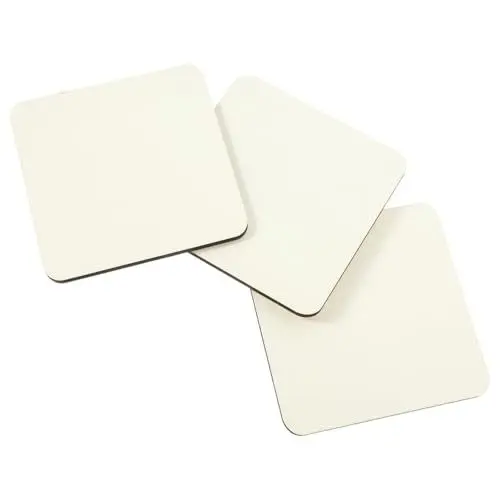Produktbild: Lurrose 9 Stück Sublimationsuntersetzer Leere Tassenuntersetzer Bedruckbare Tassenuntersetzer Auto Tassenuntersetzer Quadratische Tassenunterlage DIY Tassenpads Sublimation