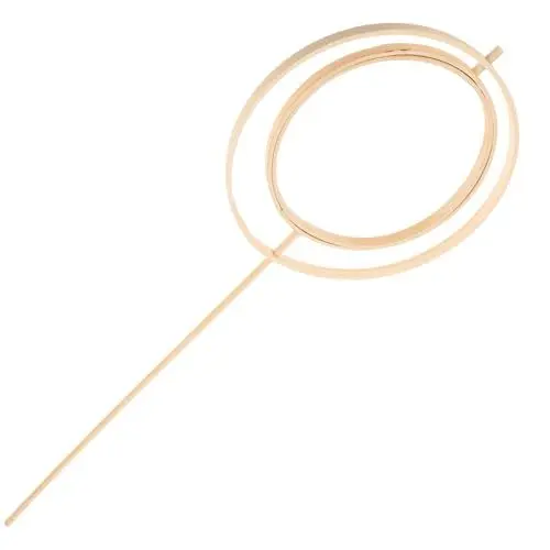 Produktbild: Lurrose Chinesischer Antiker Fächer Runder Handfächerrahmen Holzkreis-fächerrahmen für Hochzeitsanlässe