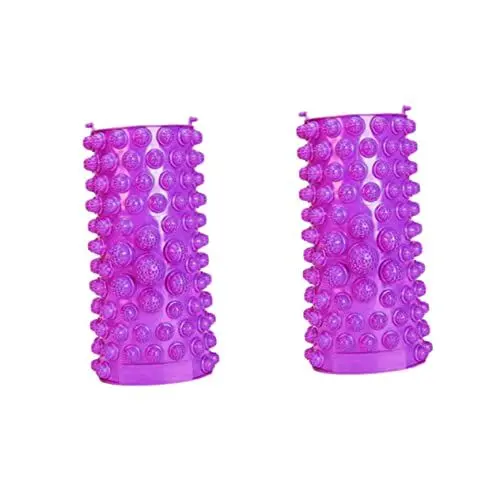 Produktbild: Lurrose Badezimmermatte 2 Stück Plantarfasziitis-Massagegerät Reflexzonenmassagematte Outdoor-Spielmatte Gehmassagegerät Matte Yoga Akupressurmatte Reflexzonenmassage Gehmassagematte Lila