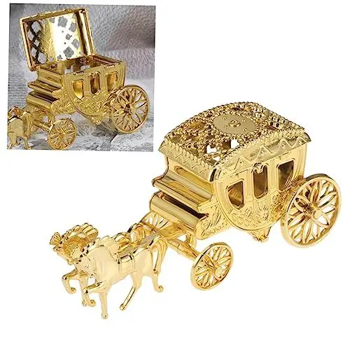 Produktbild: Lurrose Boxen Hochzeitsdeko Aschenputtel Kutsche Geschenkbox Schokolade Aufbewahrungsbox Süßigkeiten-verpackungsbox Süßigkeiten-box Hochzeitsgeschenk Prinzessin Braut Geschenktasche