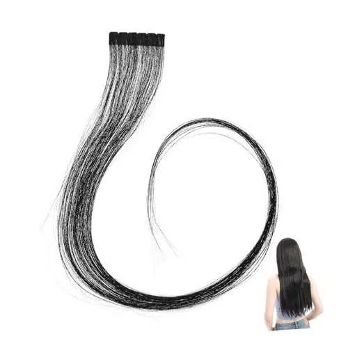 Produktbild: Lurrose Echthaarverlängerungen Haarteile Für Mädchen Echte Haarverlängerungen Remy-haarverlängerungen Einclipsen Pinzette Reiseschere Tape in Haarverlängerungen Band Fräulein Glattes Haar