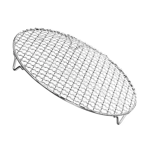 Produktbild: Lurrose Edelstahl Rundgrill Rack: Rundgitter Wire Racks Wiederverwendbar Grillen Grillen Brötchengestell Dampfbacken Rack Kitchen Supplies