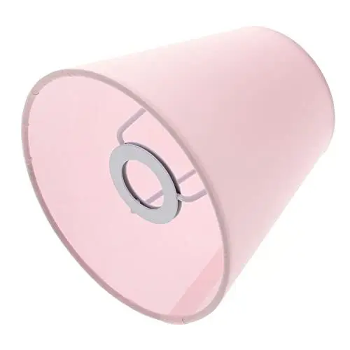 Produktbild: Lurrose Ersatz Leinen Stoff Lampenschirm Tischlampe Hängelampe Leuchtenschirm Rosa Stofflampenschirme Stehlampe Pendelleuchte Schirm Hängeleuchte Ersatzschirm Wohnzimmer Deko E14