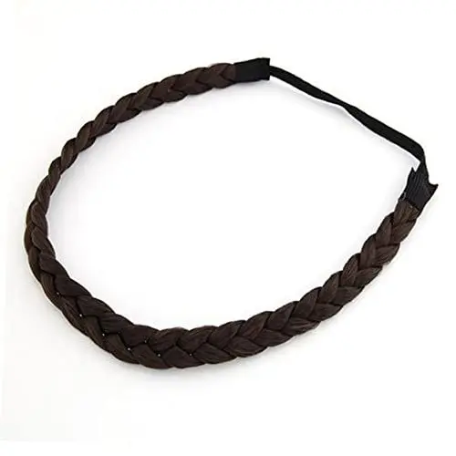 Produktbild: Lurrose Geflochtenes Haarband Für Damen Elastisches Stirnband Modisch Breite Zöpfe Synthetisches Haarband Stirnband Für Mädchen