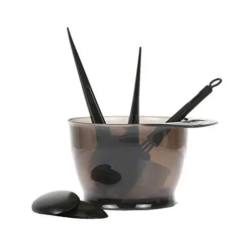 Produktbild: Lurrose Haarfärbesets Haartönung Werkzeuge Haarfärbeset Färbeschale Ohrenschützer Pinsel für Salon Hause 5 Stücke (Schwarz)
