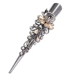 Produktbild: Haarspangen mit Strasssteinen, Vintage-Stil, glitzernd, große Haarspangen, Haar-Accessoires für Frauen ()