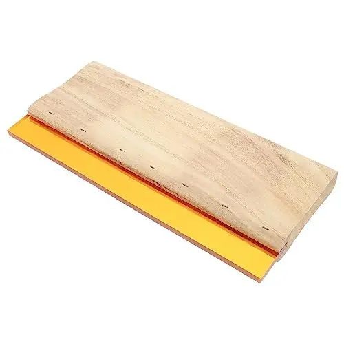 Produktbild: Lurrose Haushaltsgeräte Schaber Rakel für den Siebdruck Siebdruckrakel Werkzeug Bildschirmrakel verschleißfeste Platte für zu Hause Drucken Holzgriff Grundierung Abzieher Druckplatte Stoff