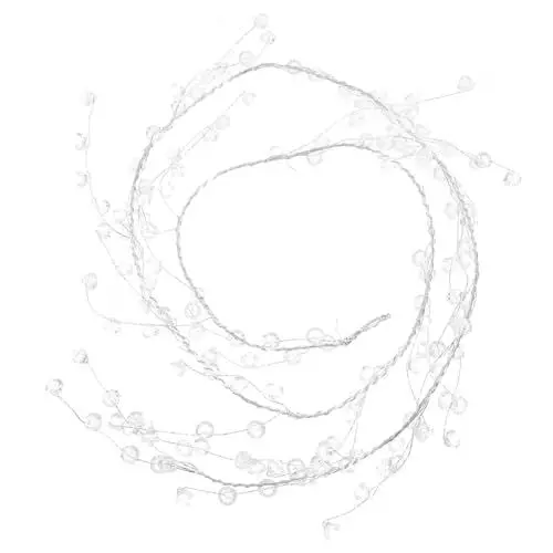 Produktbild: Lurrose Kristallperlenblume Mattierte Girlande Kristalldekorationen Anhänger Dekor Selber Machen Kristallverzierung Anhänger Aus Kristallperlen Tropfenperlen Transparent Eisendraht