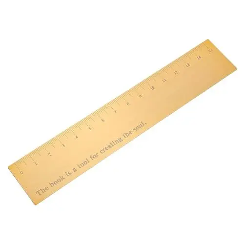 Produktbild: Lurrose Lineal Aus Messing Multifunktionswerkzeug Maßkrug Maßband Linear Kinder Zeichnen Briefpapier Lineal Gerades Brett Angebot An Architekturzeichnungen Zeichenwerkzeug Präzises Lineal