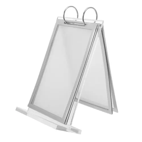 Produktbild: Lurrose Plakatständer Menüständer Flipchart Anzeige Papierhalter Plakathalter Menühalter Speisekartenhalter Tischdeckenklammern Desktop-menü-aufbewahrungsregal Desktop-displayständer Acryl Transparent