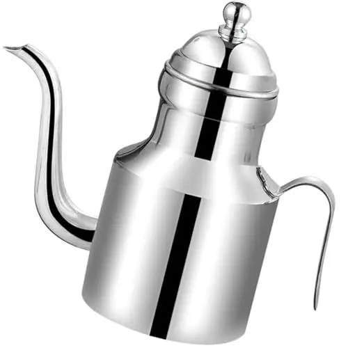 Produktbild: Lurrose Öltopf – Edelstahl- – Behälter Speiseöltopf Zur Aufbewahrung Von Heißem Frittieröl Zuhause Küche Kochen 325 Ml (Silber)
