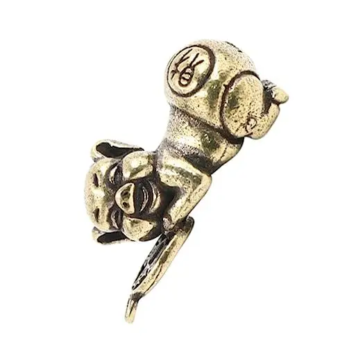 Produktbild: Lurrose Schlüsselanhänger würfelunterlage einhelll the edith eger armkettchen tierw schmuck hängende Verzierung Chinoiserie-Dekor Schweineanhänger DIY Charme Kupfer