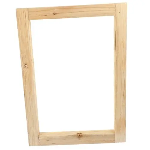 Produktbild: Lurrose Siebdruckrahmen Wiederverwendbarer Druckrahmen Diy-rahmen Drucken Bildschirm Druckrahmen Aus Holz Werkzeuge Für Den Siebdruck Halter Für Siebdruck Holzrahmen Material Keks Hölzern