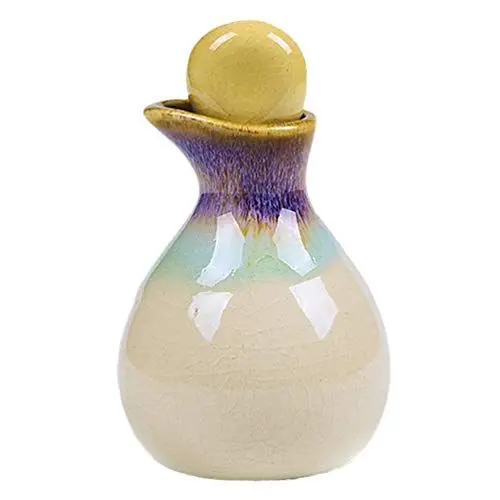 Produktbild: Lurrose Spender Für Ätherische Öle Aus Keramik Flasche Sojasauce Flüssigkeitsbehälter Aus Keramik Essig-spenderflasche Aus Keramik Ölspender Gewürztopf Aromatherapie Weiß Flasche Sesamöl