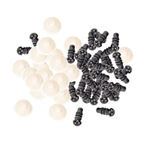 Produktbild: Lurrose 100pcs Kunststoff Augen Dichtung Set Für Puppen 5mm Für Bär Spielzeug Spielzeug Augen Kuscheltiere