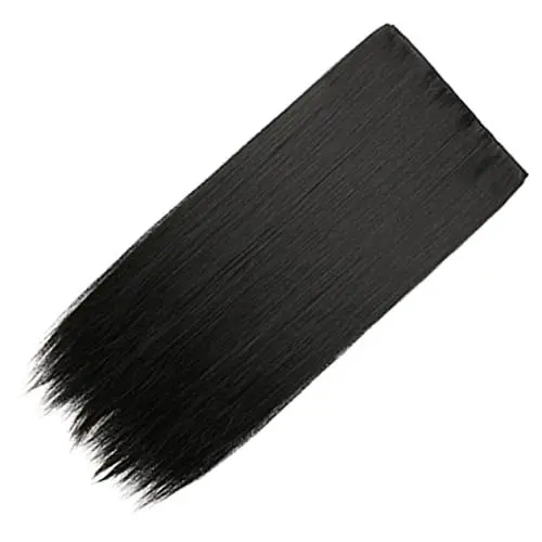 Produktbild: Lurrose Stück Lange Glatte Haarperücke Echthaarclip in Extensions Echthaarverlängerung Clip in Echthaar Perücken Für Frauen Haarverlängerungen Glattes Haar Fräulein Hochtemperaturdraht