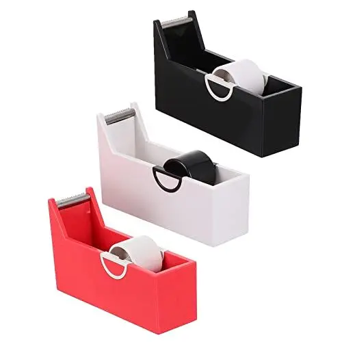 Produktbild: Lurrose Wimpern Werkzeug Kreppband 3 Stücke Wimpernverl?ngerungen Band Spender Cutter Klebeband Spender Wimpern Pfropfklebebandhalter (Rot ? Schwarz) Absperrband Tischabroller