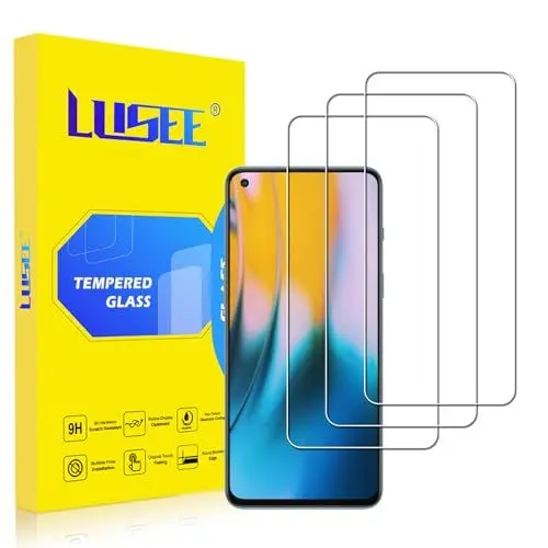 Produktbild: LUSEE Schutzfolie kompatibel mit Oneplus Nord 2 5G, (3 Stück Displayschutz + 3 Stück Kamera schutz), Panzerfolie Displayschutzfolie Gehärtetes Glas HD Anti- Kratzer Bildschirm Panzerglas Folie