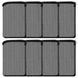 Produktbild: Lusofie 10 STK Aquarium Filterbeutel für Aquarien mit Reißverschluss Netz Filtertasche Feinmaschiges Netz Durchfluss Wiederverwendbare Beutel für Aktivkohle Biokugeln (Schwarz, 20 x 15 cm)