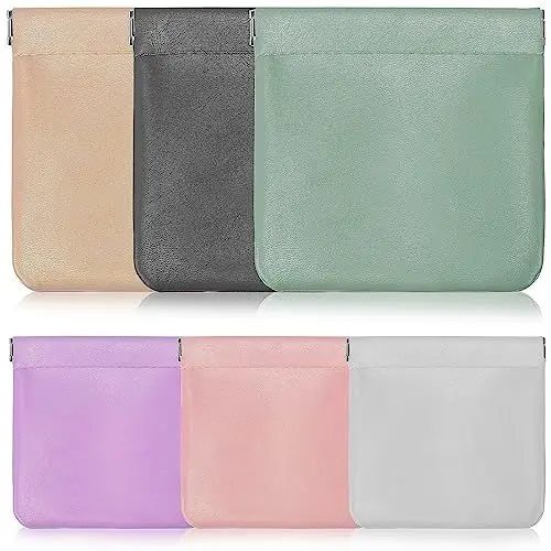Produktbild: Cabilock Make-up-organizer-taschen 6er-pack Kosmetiktasche Aus Leder Reise-kabel-organizer Schmuck-tragetaschen Tragbare Headset-taschen Modisches Design
