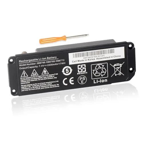 Produktbild: LUSONBAY Lautsprecher Akku kompatibel mit Bose Soundlink Mini 2 088772 088789 088796 080841 2ICR19/65 7,4V 2330mAh/17WH Li-ion(Löten Brauchen)