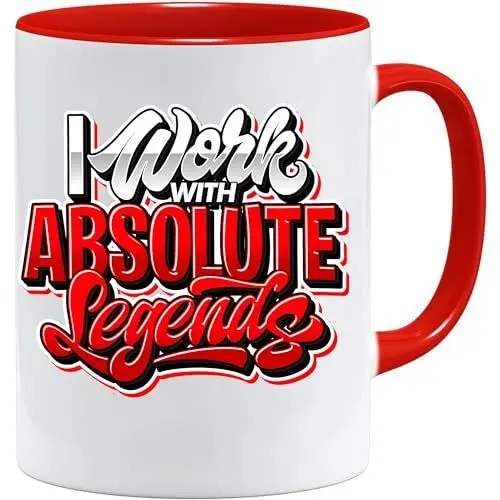 Produktbild: Lustige Arbeit | I Work with Absolute Legends Tasse | Lustige Arbeitskollegen Geschenke | Geschenke für Arbeitskollegen