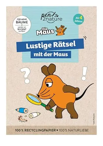 Produktbild: Lustige Rätsel mit der Maus. Bunter Rätselblock für Kinder ab 4 Jahren: Für kleine Fans der Sendung mit der Maus (pen2nature Die Maus)