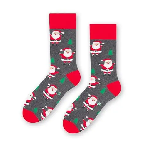 Produktbild: Lustige Socken mit Christmas Motiv Herren und Damen, Weihnachtssocken, Bunte Socken Herren & Damen, Baumwollsocken I EU 41-43/44-46/35-37/38-40