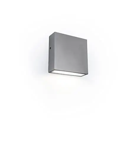 Produktbild: LUTEC Außenwandleuchte Gemini, in edlem Design, moderne Wandlampe aus Edelstahl, geeignet für jede Hauswand Garage,Terasse, 9Watt, 230V, 750Lm, 5104004001, 11x11x3,8…