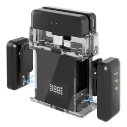 Produktbild: Lutranstra Lavalier Mikrofon Wireless, Lavalier Funkmikrofon für iOS- und Android-Geräte (2 TX + 2 RX), 20-Stunden-Akku, 200ft Übertragung, Lavalier Mikrofon Wireless mit Rauschunterdrückung für Vlog