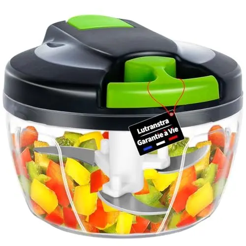 Produktbild: Lutranstra Zwiebelschneider 550 ml,Zwiebelschneider manuell,Gemüseschneider,Zwiebel Zerkleinerer Manuell mit Seilzug,Manueller Gemüseschneider,Manueller Mini-Fleischzerkleinerer(Grün)
