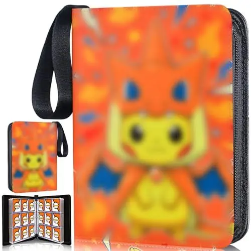 Produktbild: Lutranstra Sammelalbum 1080 Karten, Sammelkarten Album, 9 Taschen, 60 Seiten, Orange, Cartoon, 33 x 27 x 4.5 cm