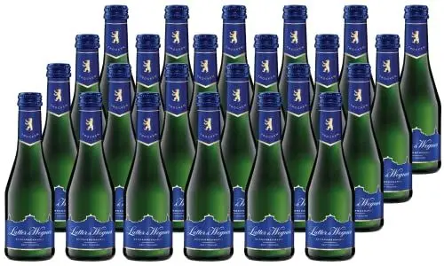 Produktbild: Lutter & Wegner Gendarmenmarkt Sekt Trocken (24 x 0,2 l) - 11,0 % vol. erfrischend-schmeckender, feinperliger Sekt mit dezenten Fruchtnoten aus der Hauptstadt Berlin