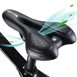Produktbild: LuTuo Bequemer Fahrradsattel Herren Damen, weich Gel Fahrradsitz, Hohl Ergonomisch Sport Tourensattel Gepolstert für Mountainbike Rennrad BMX Dirt MTB City E Bike (schwarz)