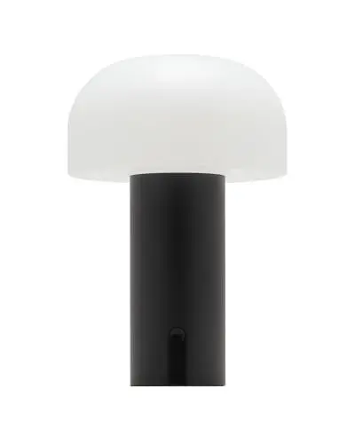 Produktbild: LUUK Studio Moderne LED Leuchte in Pilz Form, IP 44 geeignet für den Außenbereich, dekorative Beleuchtung, minimalistisches Design, Matt Schwarz