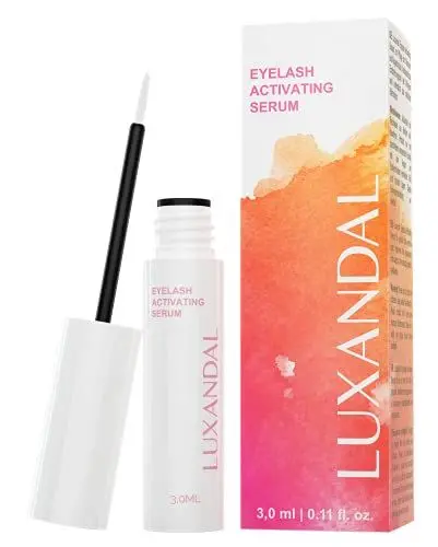 Produktbild: LUXANDAL Wimpernserum für schnelles Wachstum von Wimpern - Profi Wimpern Serum und Augenbrauen Serum für mehr Dichte und eine sinnlichere, dunklere Farbe der Eyelashes & Brauen - mit Biotin - 3 ml
