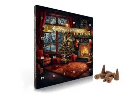 Produktbild: Luxflair Backflow Räucherkegel Adventskalender, 24 Düfte (Gesamt 48 Kegel), für eine entspannende Adventszeit, Weihnachtszeit