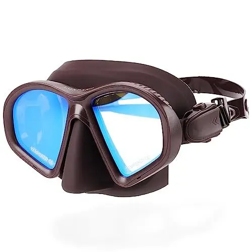Produktbild: LUXPARD Tauchmaske, Taucherbrille zum Tauchen, Schnorcheln und Freitauchen. Anti-Fog Anti-Leck Geringes Volumen Tauchmaske mit UV-beschichteten Gläsern, Tauchausrüstung für Erwachsene (Braunes)
