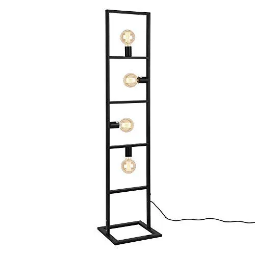 Produktbild: lux.pro Stehleuchte 4 x E27 max 60W Standleuchte 142 x 31 x 31 cm Stehlampe Metall Schwarz