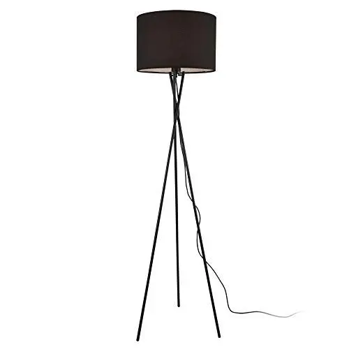 Produktbild: lux.pro Stehleuchte 'Grenoble' 154cm 1x E27 60W Stehlampe Standleuchte Stand Lampe Metall Schwarz