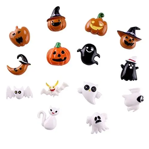 Produktbild: Luxshiny 14st Halloween-kühlschrankmagnete Aus Harz Dekorative Kühlschrankmagnete Bulletin Board Magnet Kartenmagnete Papiermagnet Halloween Kühlschrank Dekor Taschen Schlüsselanhänger