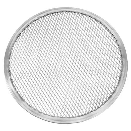 Produktbild: Luxshiny Aluminium-Pizzapfannen-Backgitter 38 1 Cm Rundes Pizzablech Antihaftbeschichtetes Backblech Dickes Feinmaschiges Netz Backofen-Knusperschale Für Zuhause Küche Grill Camping