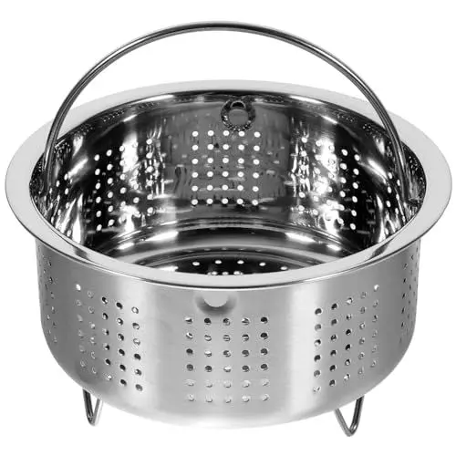 Produktbild: Luxshiny Edelstahl-Dampfkorb Metall-Dampfeinsatz Gemüse Sieb Reiskocher Dampfgarer Kochtopf Für Elektrischen Schnellkochtopf 14 Cm